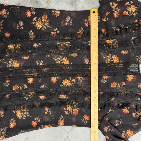 Zimmermann Sheer Floral Lace Blouse Black  Printed Top Size XS / 0 - Picture 7 of 10